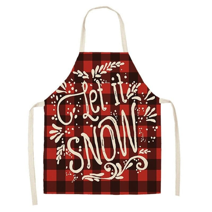 Christmas Plaid Household Aprons