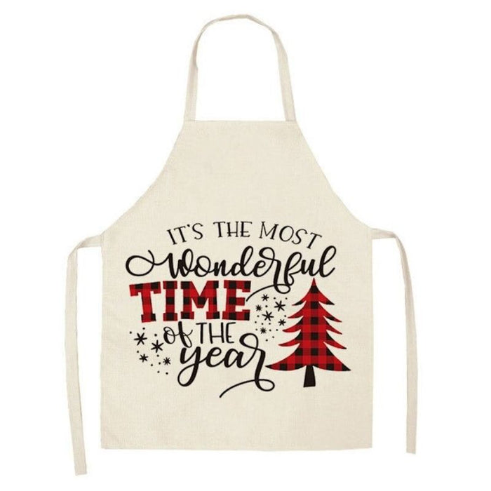 Christmas Plaid Household Aprons