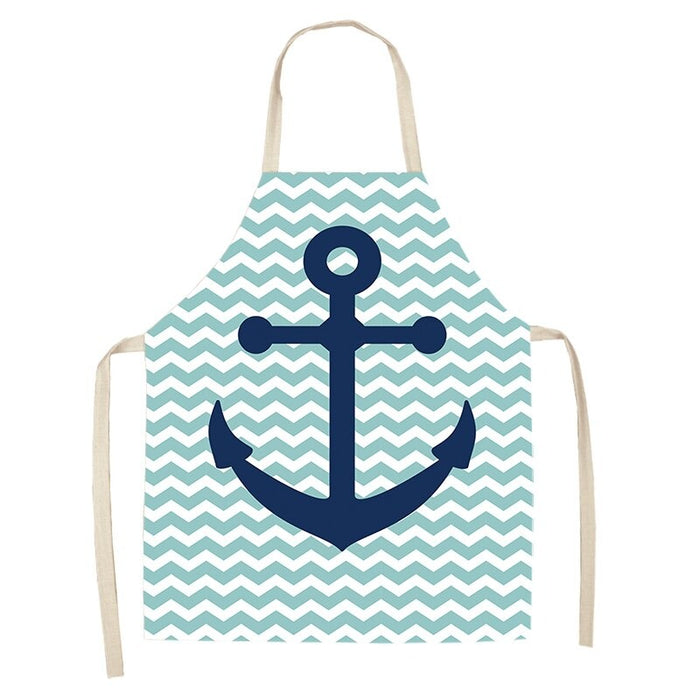 Printed Marine Graphic Linen Aprons