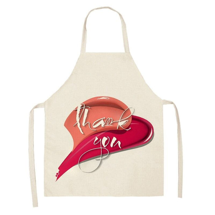 Household Cleaning Lipstick Printed Apron