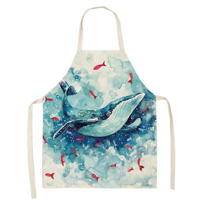 Printed Sea Animals Apron