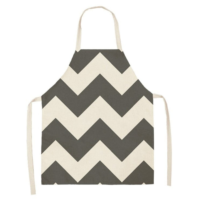 Geometric Patterned Sleeveless Aprons