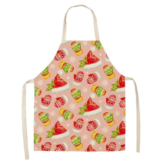 Creative Christmas Printed Women Kitchen Aprons