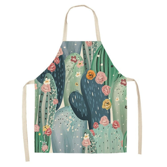 Cactus Floral Print Apron