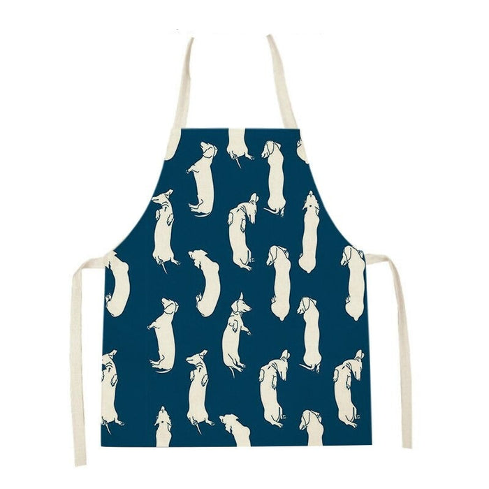 Printed Cartoon Dogs Cleaning Apron