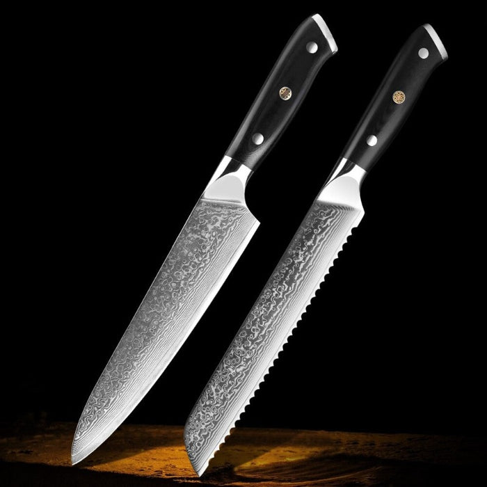 Multifunction Damascus Steel Kitchen Knives Set