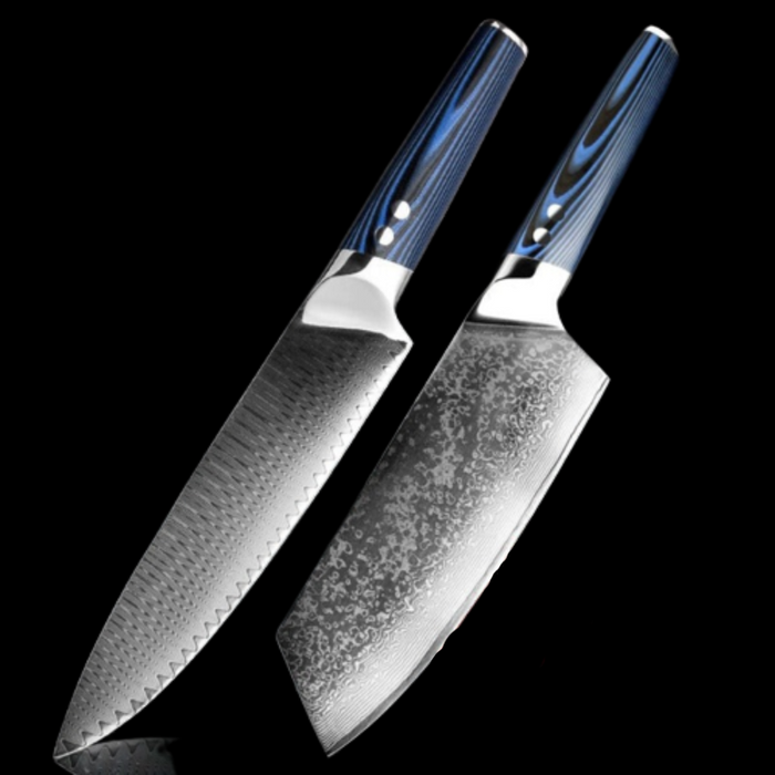 Damascus Steel Japanese Knife Sets