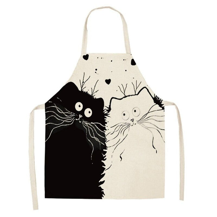 Cat Printed Cotton Aprons