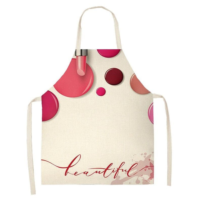 Lipstick Printed Cleaning Apron