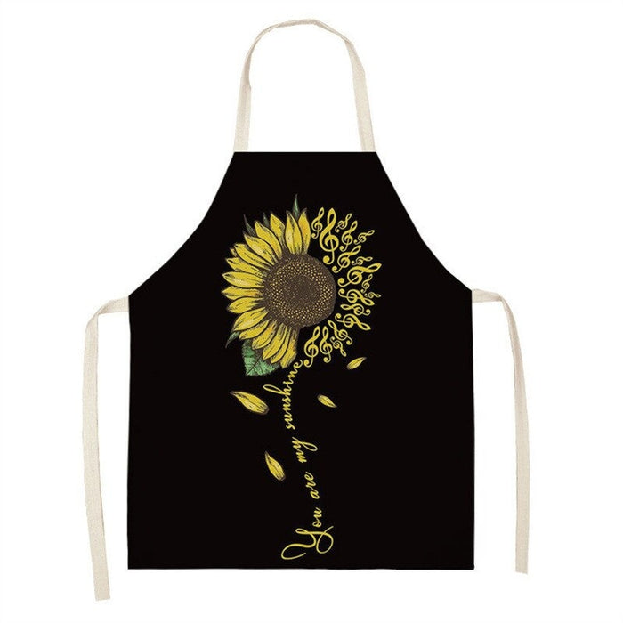 Sunflower Printed Sleeveless Aprons