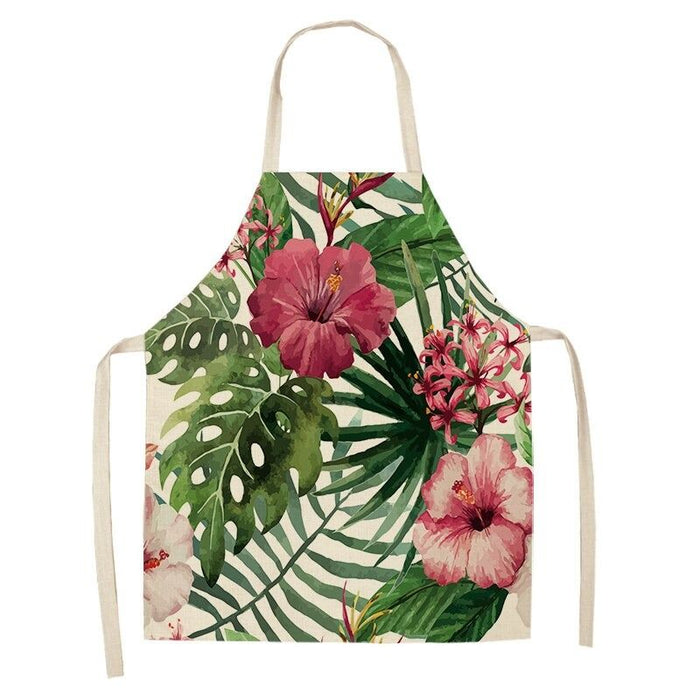 Monstera Print Home Aprons