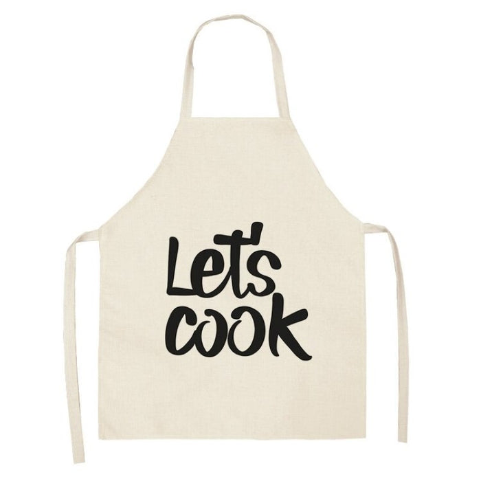 Cake Letters Cotton Linen Apron