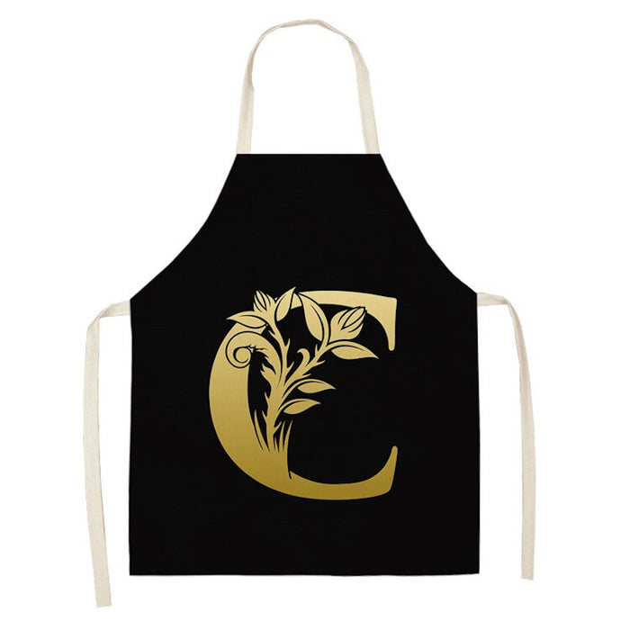 Letter Pattern Print Kitchen Apron