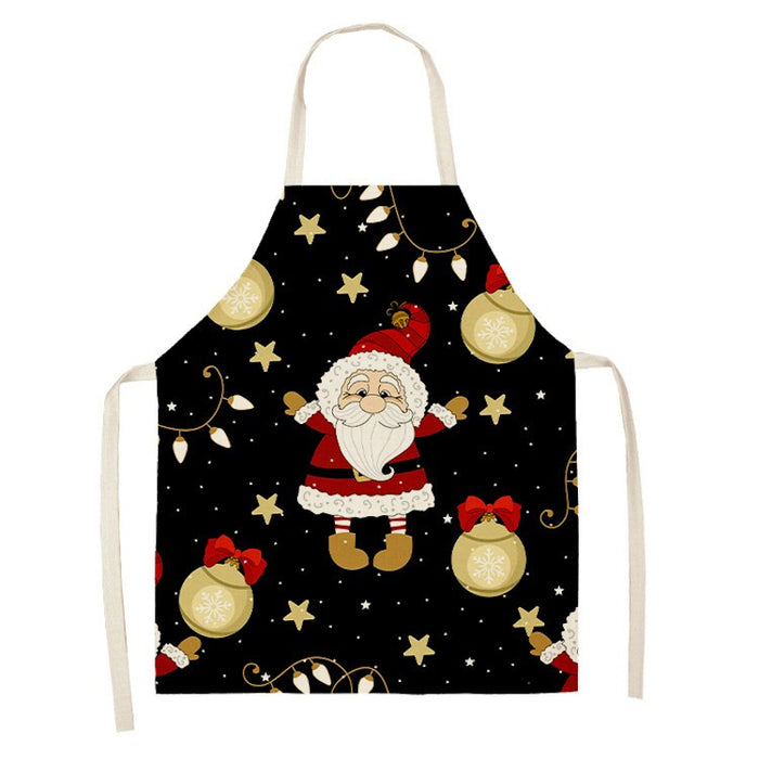 Santa Patterned Kitchen Apron