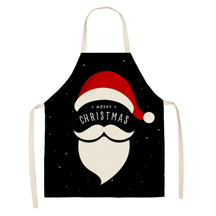 Santa Patterned Kitchen Apron