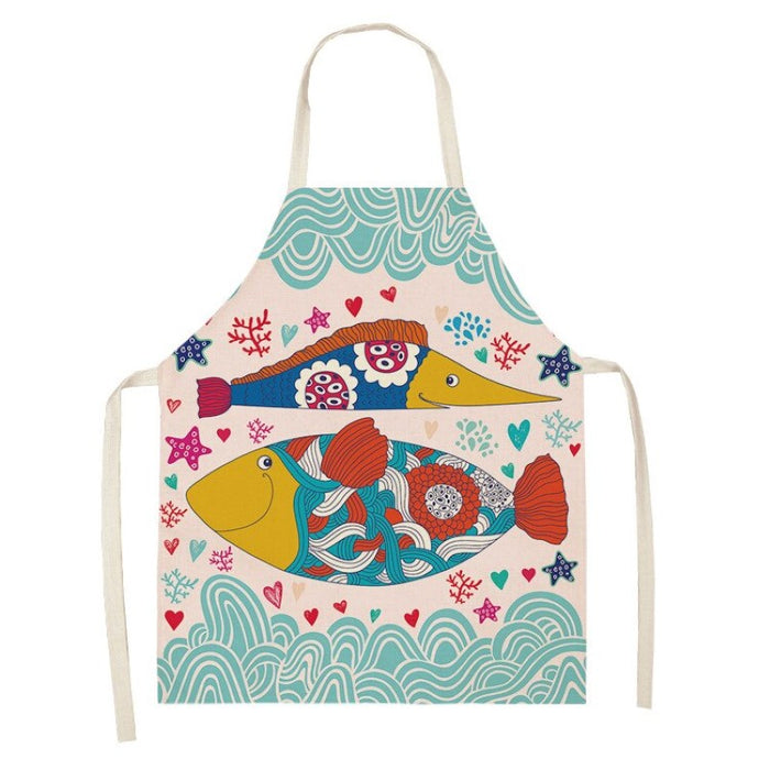 Fish Printed Kitchen Aprons