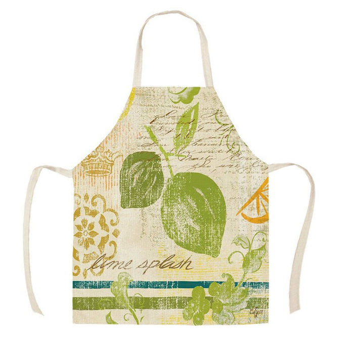 Fruits And Veggies Print Apron