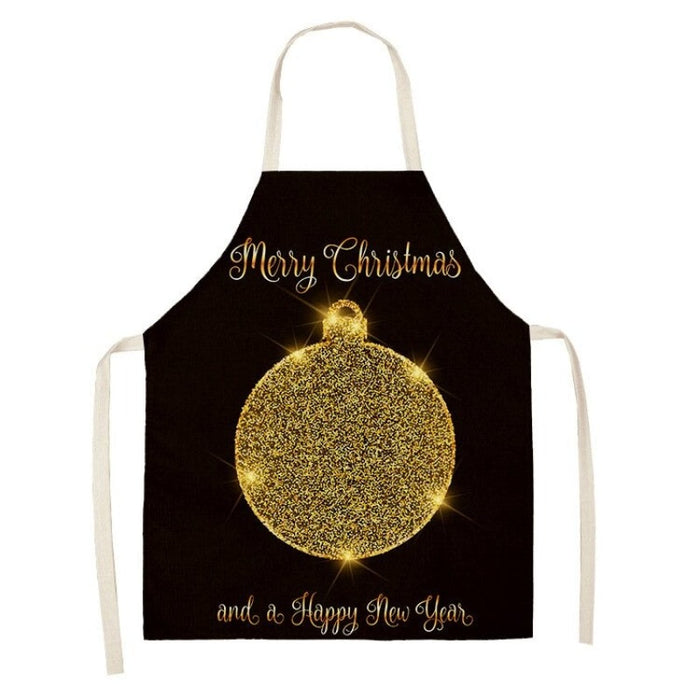 Golden Christmas Gift Pattern Apron