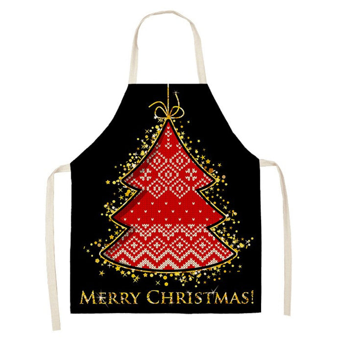 Santa Patterned Kitchen Apron