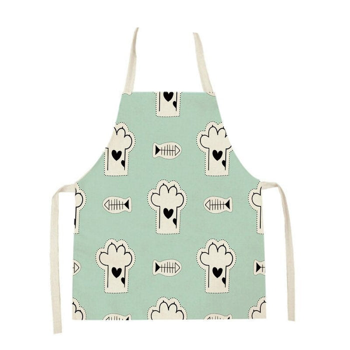 Cat Graphic Print Home Kitchen Apron