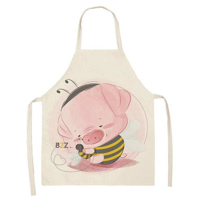 Home Cartoon Rabbit Print Kitchen Apron