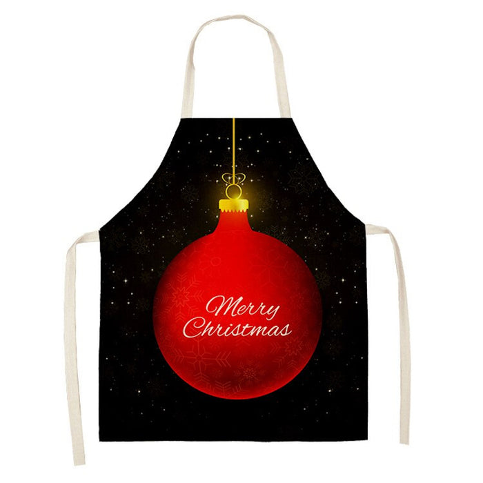 Santa Patterned Kitchen Apron