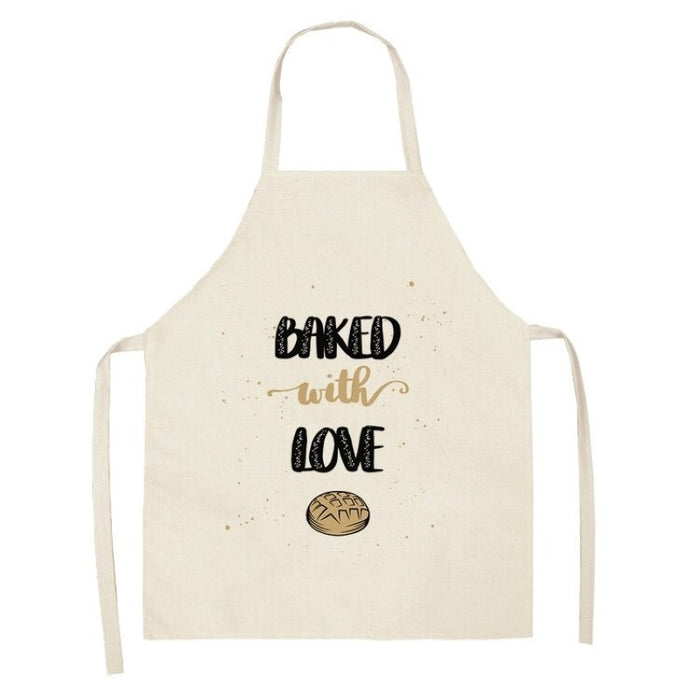 Cake Letters Cotton Linen Apron