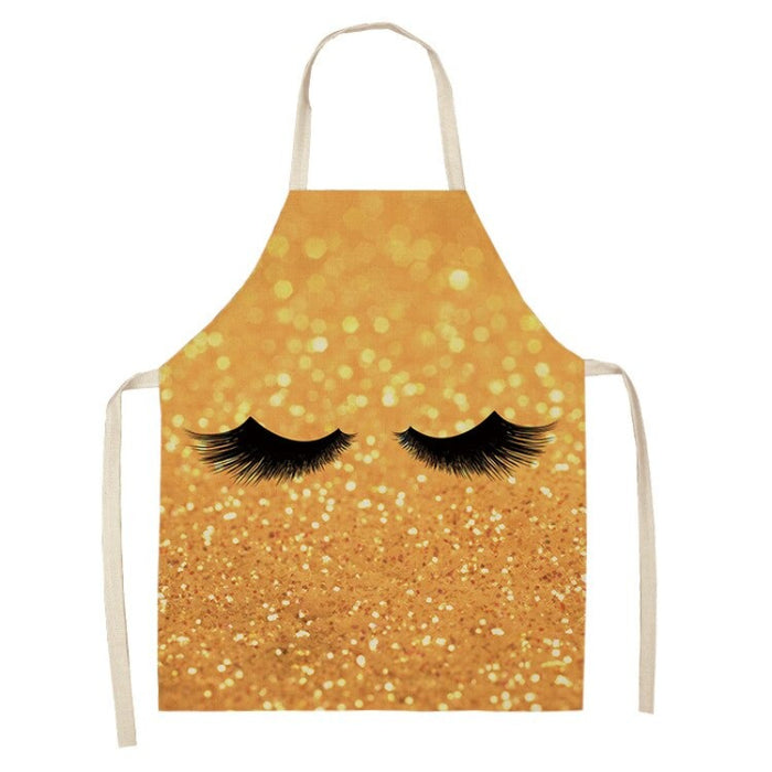 Printed Eyelash Print Apron