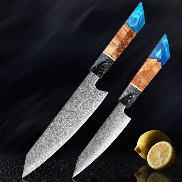 High-End Damascus Steel Kitchen Knife Sets