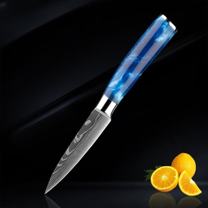 Blue Resin Handle 3.5 Inch Paring Knife