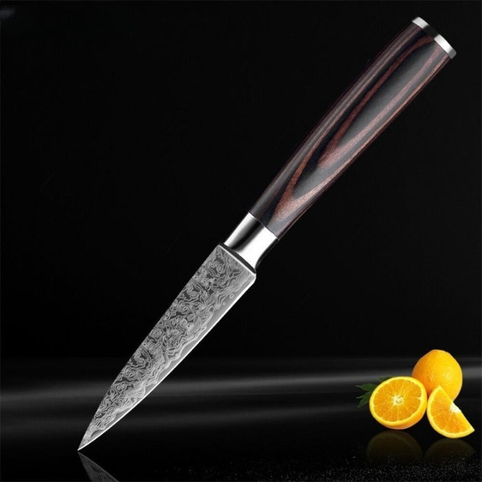 Japanese Damascus Steel Pattern Professional Knife Sets