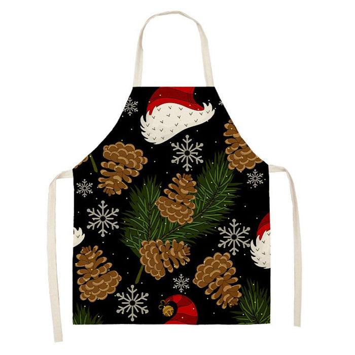 Santa Patterned Kitchen Apron