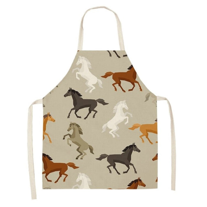 Horses Printed Sleeveless Apron