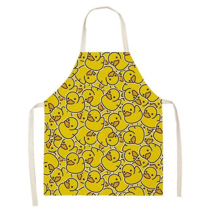 Animal Duck Cartoon Print Apron