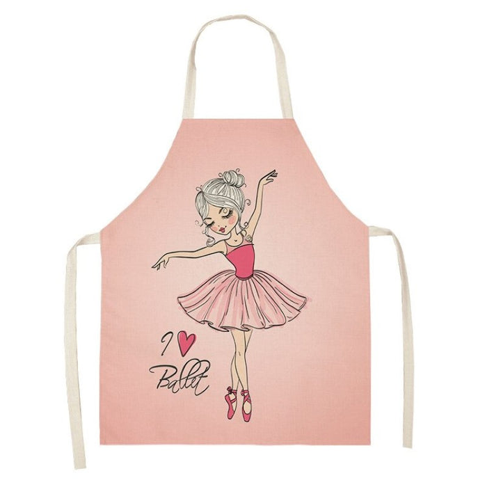 Pink Girl Printed Sleeveless Apron