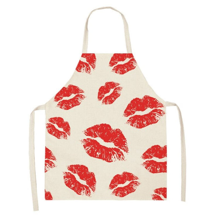 Lipstick Nail Polish Printed Apron