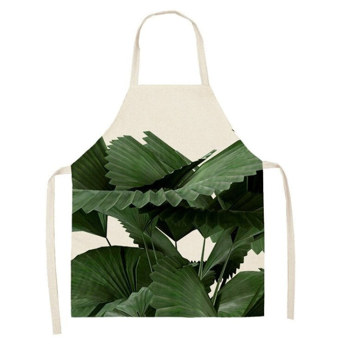 Tropical Leaves Print Aprons