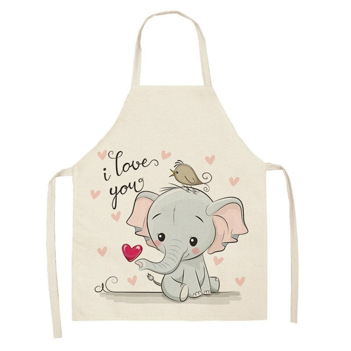 Baby Elephant Pattern Sleeveless Apron