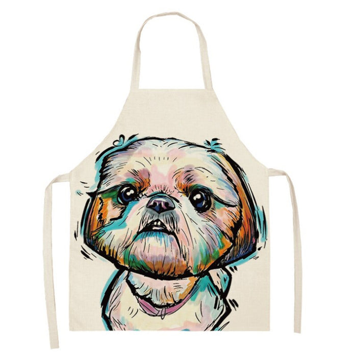 Dog Series Printed Home Kitchen Apron