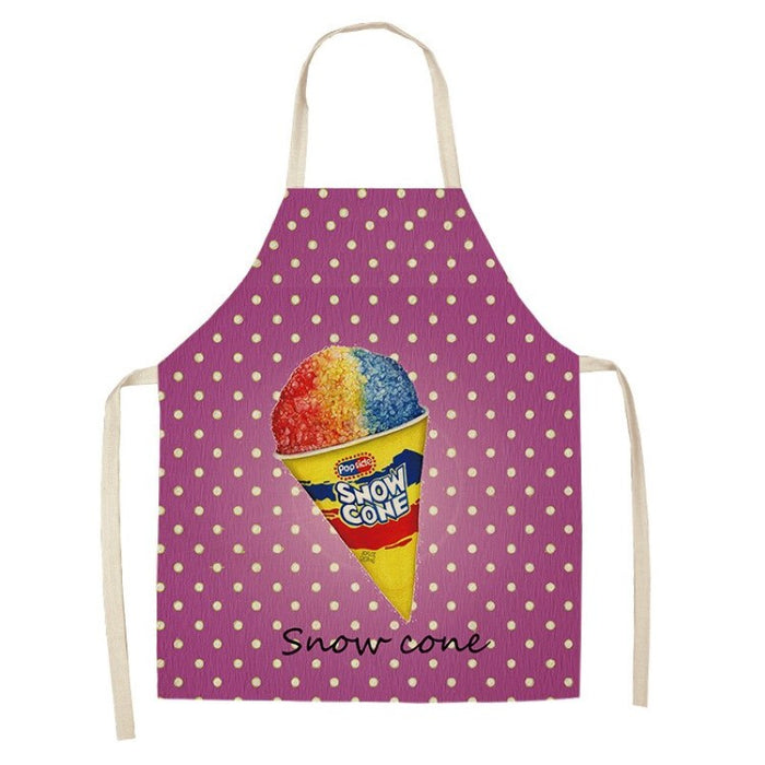 Cartoon Pastry Ice Cream Print Apron