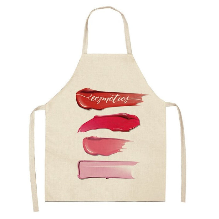 Lipstick Nail Polish Printed Apron