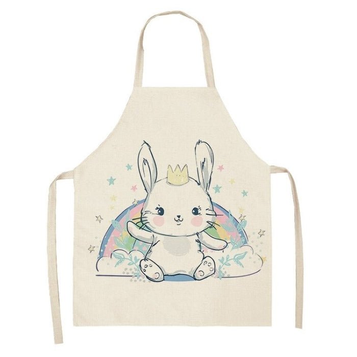 Little White Rabbit Pattern Apron