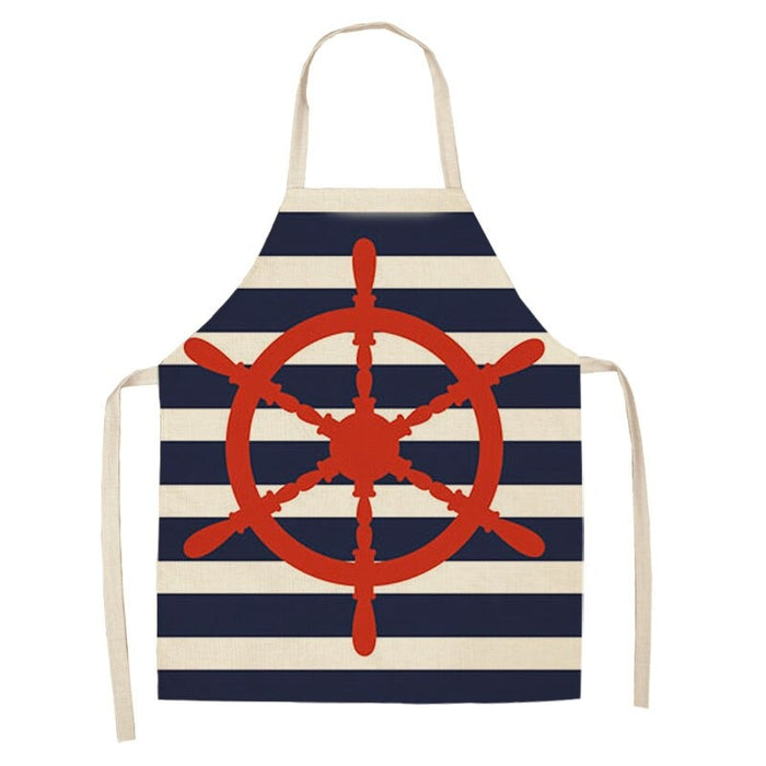 Marine Graphic Linen Apron