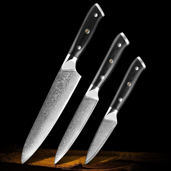 Multifunction Damascus Steel Kitchen Knives Set