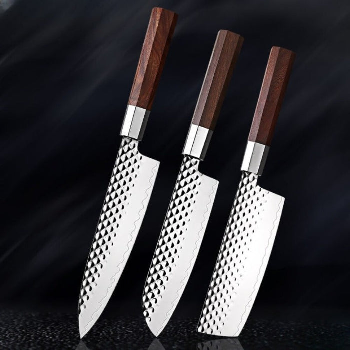 Composite Steel Three-layer Kitchen Knives Sets