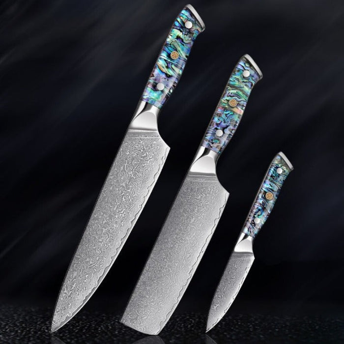 67 Layer Damascus Steel Kitchen Knives Set