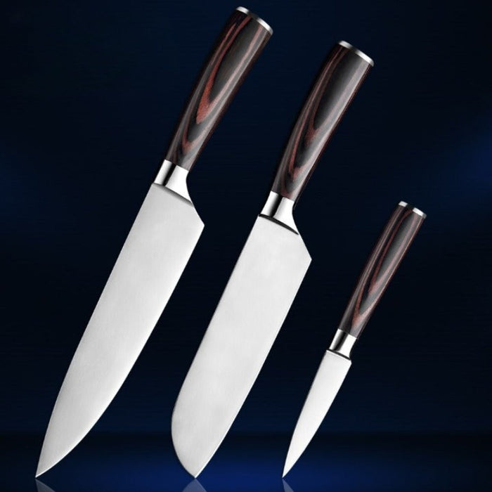 Japanese Santoku Stainless Steel Chef Knife Sets