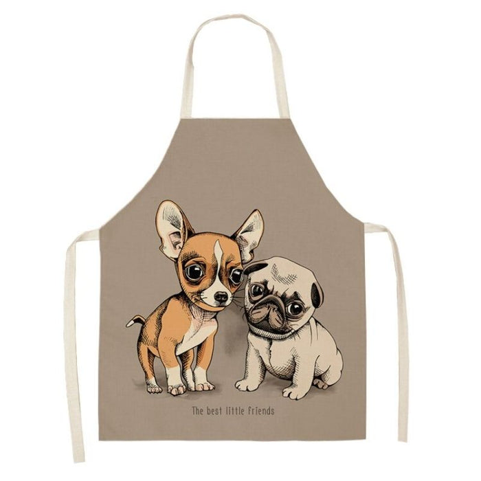 Pug Dog Printed Kitchen Apron