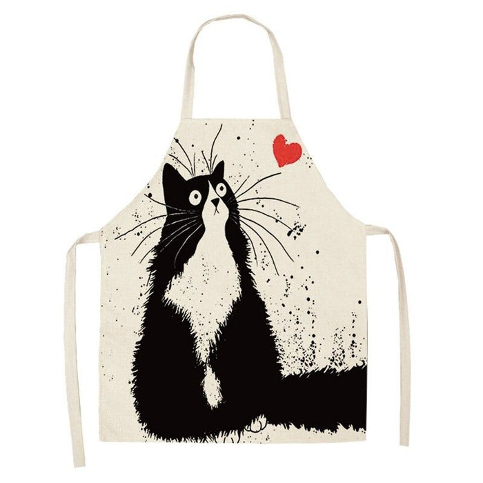 Cat Printed Cotton Aprons