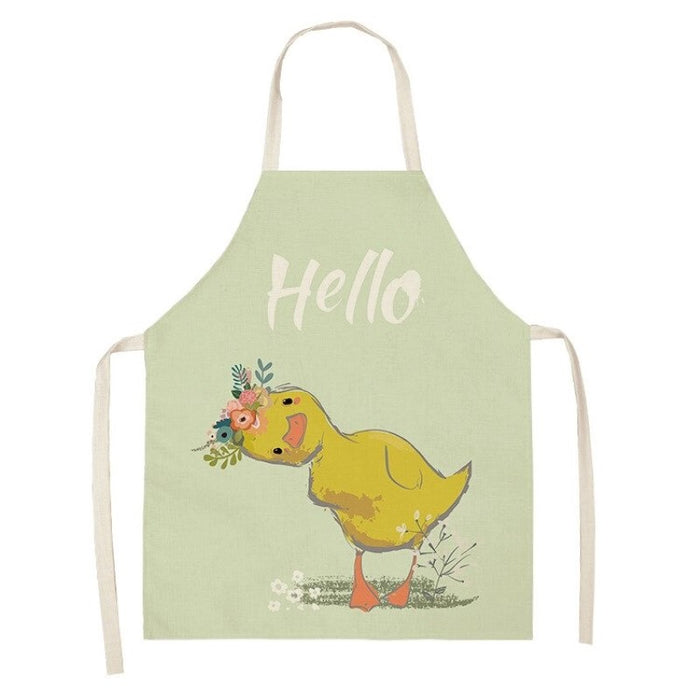 Animal Duck Cartoon Print Apron